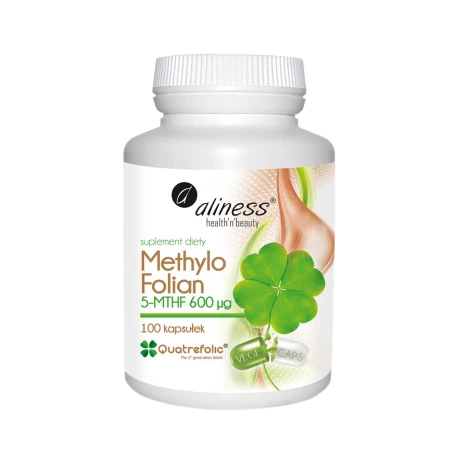 Methylo Folian 5-MTHF 600 µg Quatrefolic Aliness 100 kapsułek VEGE.webp